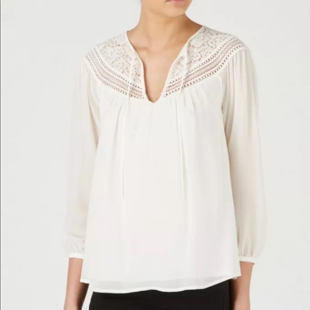 New joie silk blouse, porcelain